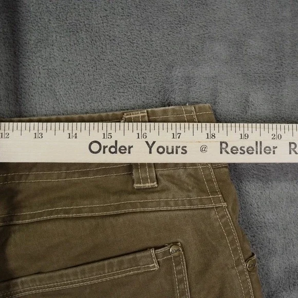 Kuhl Hot Rydr Flannel Lined Pants Men 36x36 Brown Rugged Gorp Vintage Patina - Picture 12 of 13